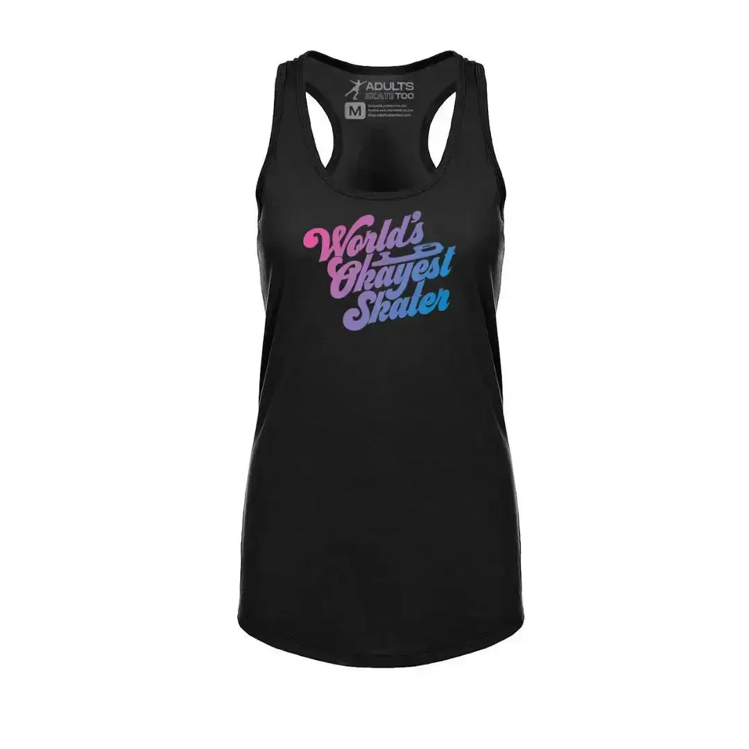World's Okayest Skater Racerback Tank