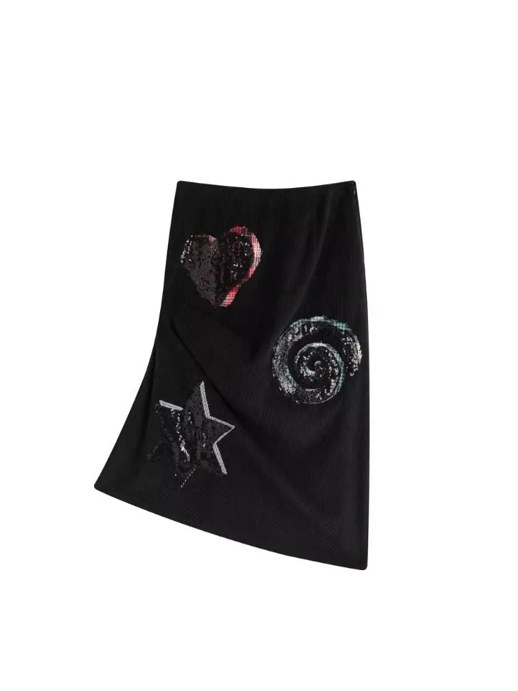 Wrap Hip Mid-Length Halter Skirt【s0000006182】