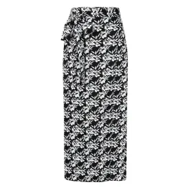 Wrap Skirt - Black Tropical