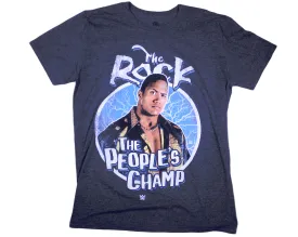 WWE THE ROCK PHOTO GRAY T-SHIRT MEDIUM